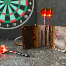 Personalized Leather Darts Case, Dart Player Gift