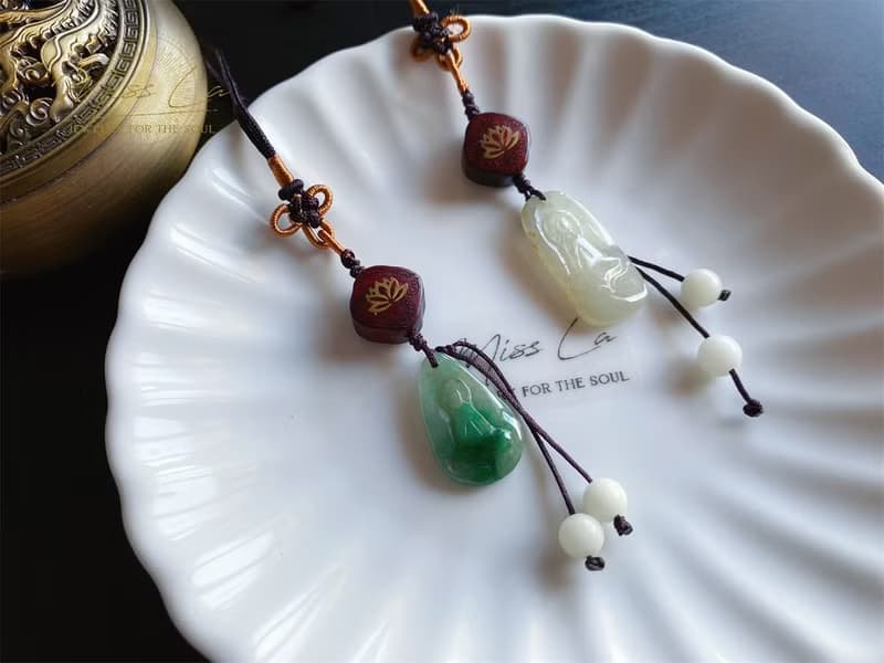 天然緬甸玉翡翠 黃翡 綠翡 禪 悟道 平安健康 包掛 禮物 無相佛