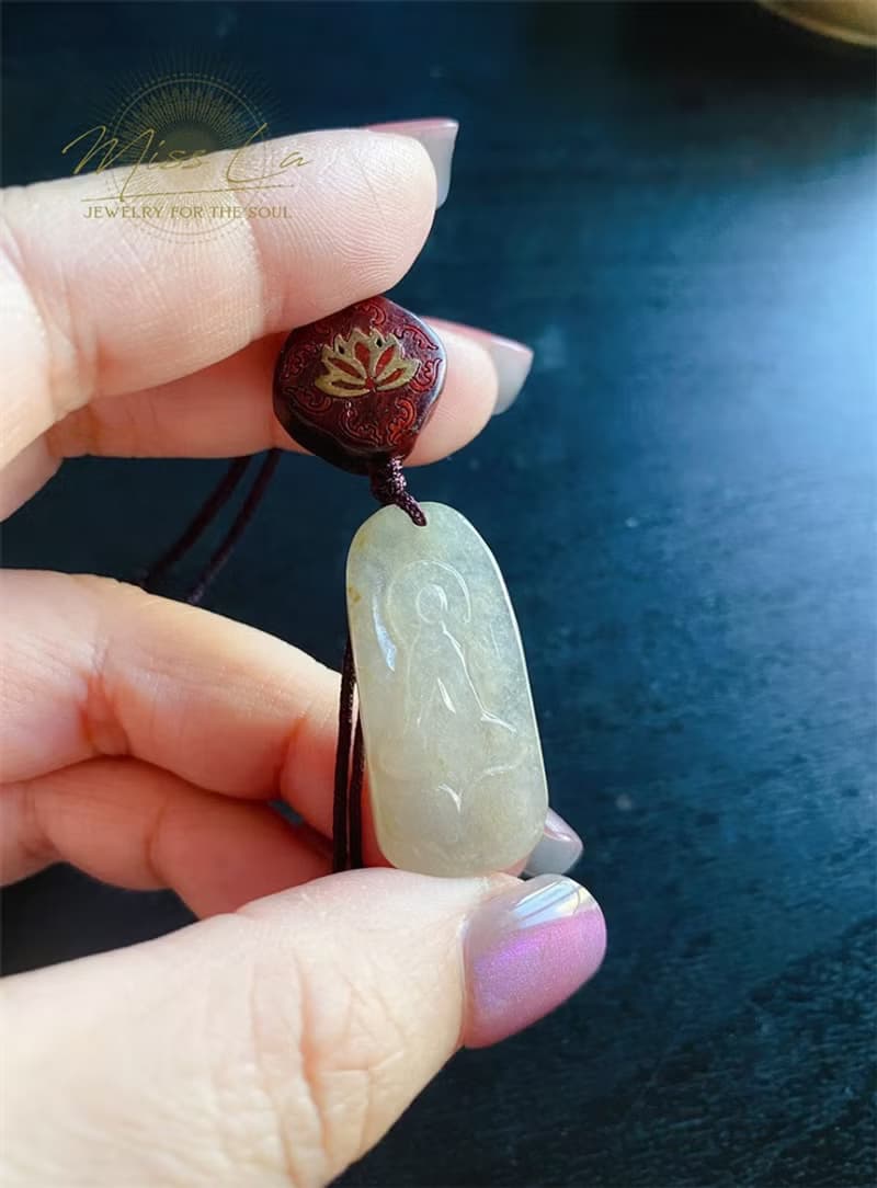 天然緬甸玉翡翠 黃翡 綠翡 禪 悟道 平安健康 包掛 禮物 無相佛