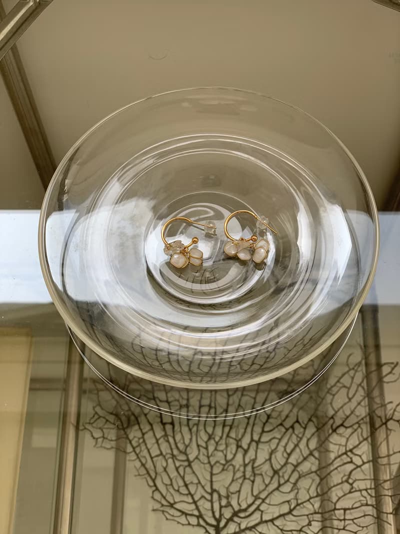 期待所有的可能性/耳夾可 樹脂耳環 925銀耳針 圓耳環 水晶 夾式