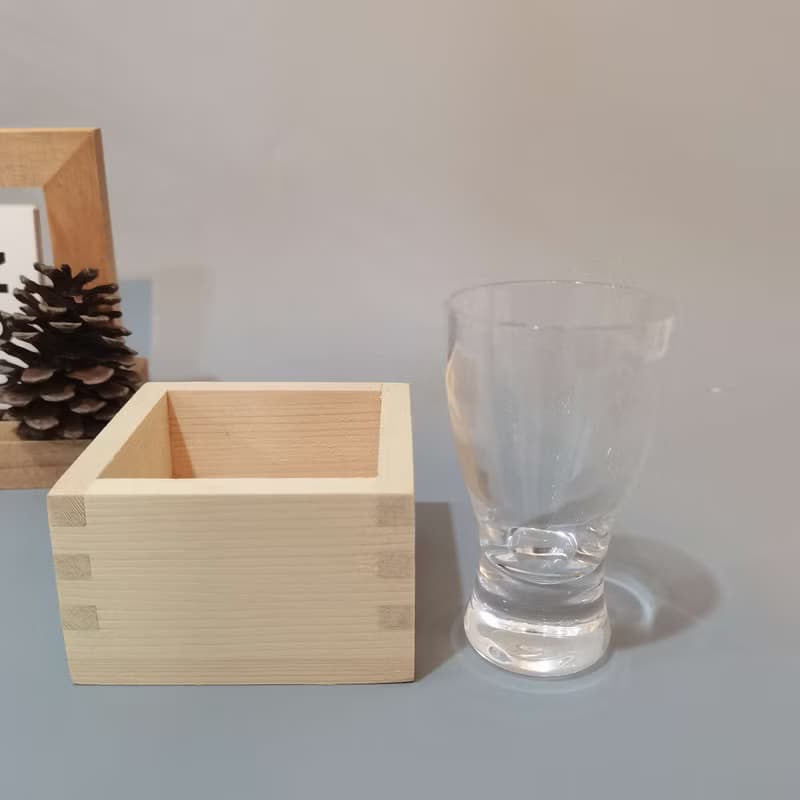 Sake Glass Gift Set|日式清酒杯創意四方小木盒套裝|雕刻