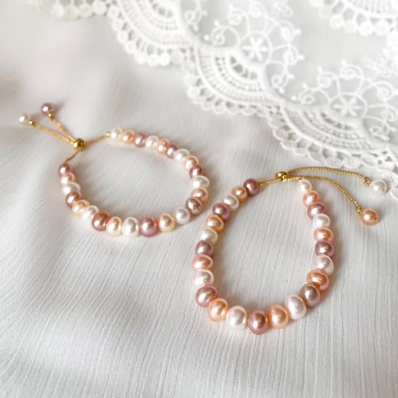 甜蜜蜜繽紛多彩天然珍珠手鍊