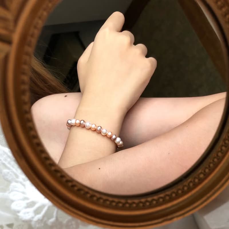 甜蜜蜜繽紛多彩天然珍珠手鍊