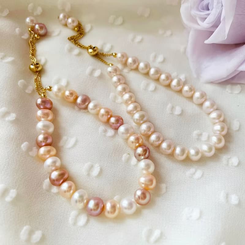 甜蜜蜜繽紛多彩天然珍珠手鍊