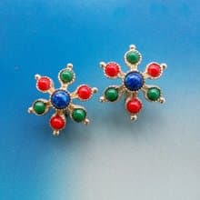 Vintage Jewelry 西洋古董飾品 SARAH COV Carnival  夾式耳環