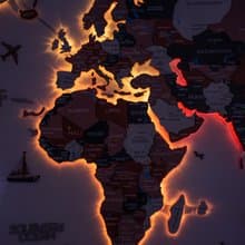 木質世界地圖 帶圖釘的 LED 世界地圖 閣樓裝飾 牆壁裝飾