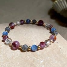 精靈的注視 ∣ 紫幽靈 藍晶石 天然石手鍊