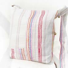 生日禮物 母親節禮物 情人節禮物 手工限量一件 天然棉麻收納包 / 民族風斜背包 / 刺繡肩背包 /側背包 - 彩虹森林 古布手工拼布棉麻 手工刺繡糖果色彩