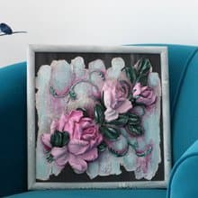 Roses, sculptural painting, an original interior accent and a good gift idea.