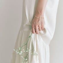 14kgf  淡水パールランダムブレスレット