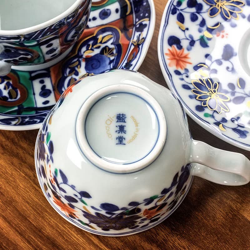 日本藍凜堂咖啡杯杯碟套裝日式陶瓷青花下午茶杯紅茶杯茶具禮盒裝