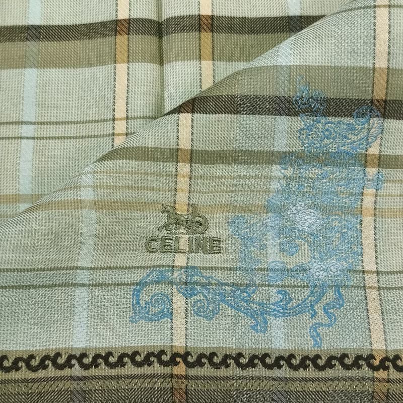 Celine Vintage Handkerchief Woven Fabric 18.5 x 17.5 inches