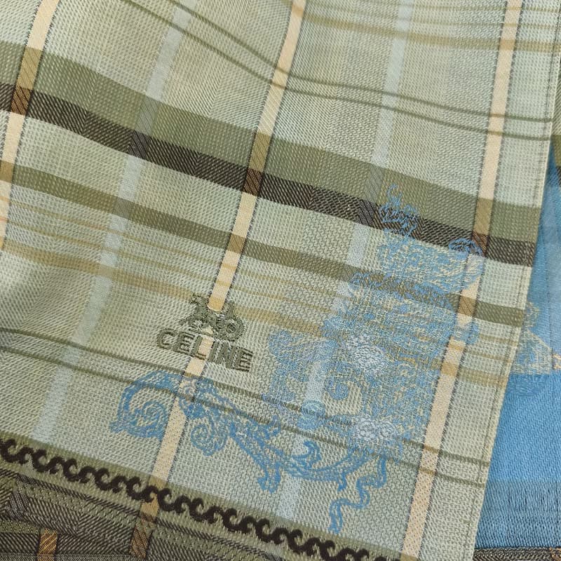 Celine Vintage Handkerchief Woven Fabric 18.5 x 17.5 inches