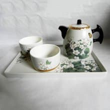 新太源-油桐鎏金茶具組(1壺2杯1茶盤)