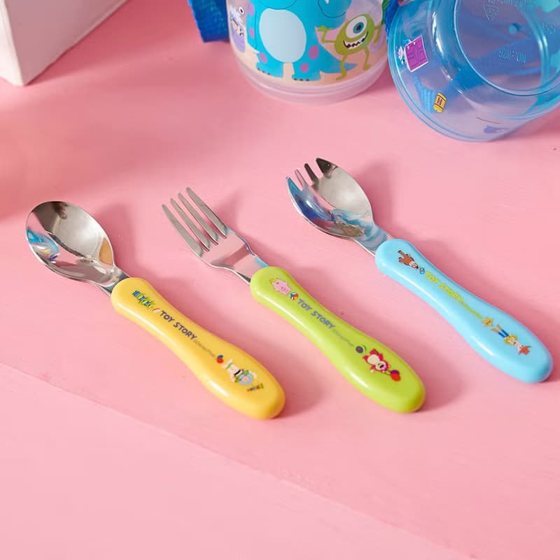 【Baby City娃娃城】迪士尼玩具總動員不銹鋼餐具學習組