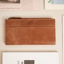 【24hr快速出貨】極致輕薄零錢袋真皮長夾-075140 四色 薄長夾