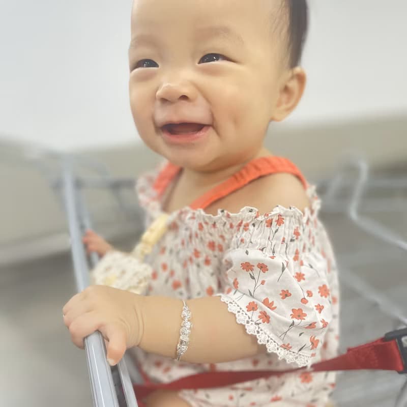 999純銀 幸運五星Baby手鐲 彌月禮物 兒童手鐲 足銀手鐲 彌月銀飾