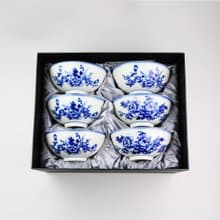 牡青花金彩碗(6入)20079-0000033
