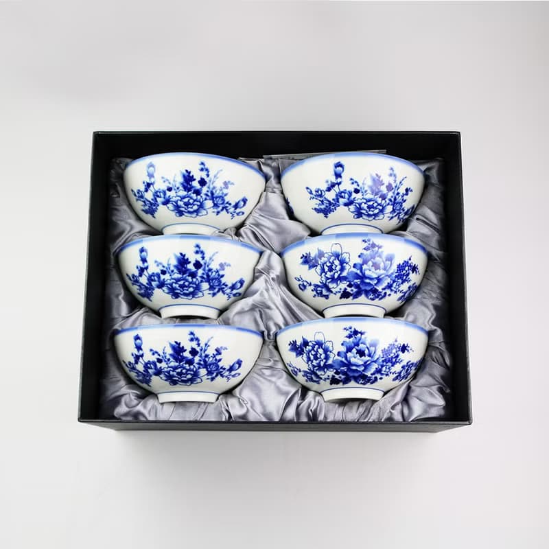 牡青花金彩碗(6入)20079-0000033