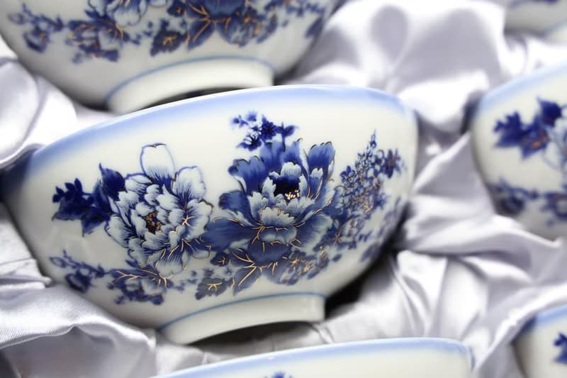 新太源-牡青花金彩碗(6入)