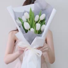 白色情人節 鬱金香花束  韓式花束  女友禮物