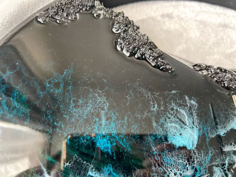 Loft wood Beach wall clock, resin ocean clock with sea shell 壁飾 掛鐘 藍染 女 禮物 入厝禮物