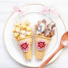 情人節禮物贈品 情人節快樂小甜筒爆米花(焦糖/巧克力2口味可挑)