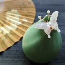【墨徽閣】小蝴蝶小髮釵(藍紫色+白色兩款)