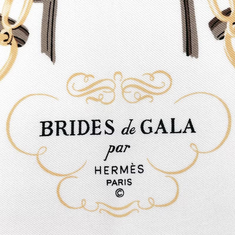【日本直送 中古美品】エルメス HERMES カレ 45 プチカレ スカーフ 正方形 BRIDES de GARA ブリッド ドゥ ガラ シルク100%