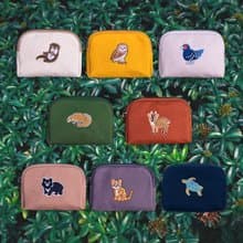 臺灣動物-帆布刺繡零錢包