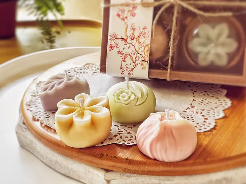 日式和菓子香氛蠟燭禮盒四入