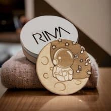 Cute Astronauts Wooden Coaster Set – Playful Astronaut Themed Wooden Coasters