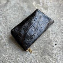 薄皮百納小物包  黑鱷魚【LBT Pro】