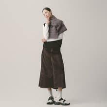 UUIN_紫色米朗奇花呢鋪棉圍巾