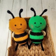 Hand Crochet Funny Bee Stuffed Toys Animals Plush Toys Knit Amigurumi Gift
