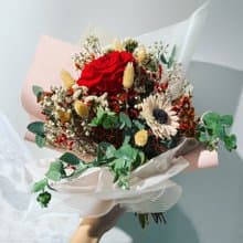 【永生花束】厄瓜多絕美永生玫瑰花束—經典永恆|節日送禮|求婚