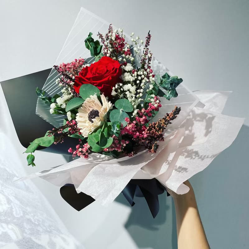 【永生花束】厄瓜多絕美永生玫瑰花束—經典永恆|節日送禮|求婚