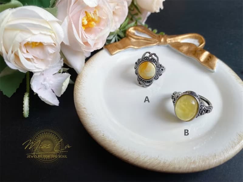 天然 蜜蠟 紓緩 戒指 水晶 天然石 禮物 S925活動戒圍