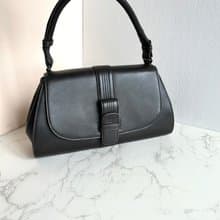 絕版古董包 Loewe焦茶色腋下包 二手中古包 皮革包 側背包 單肩包
