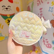 Sweetstore Supply原創鐳射白可愛簡約清新收納圓餅包