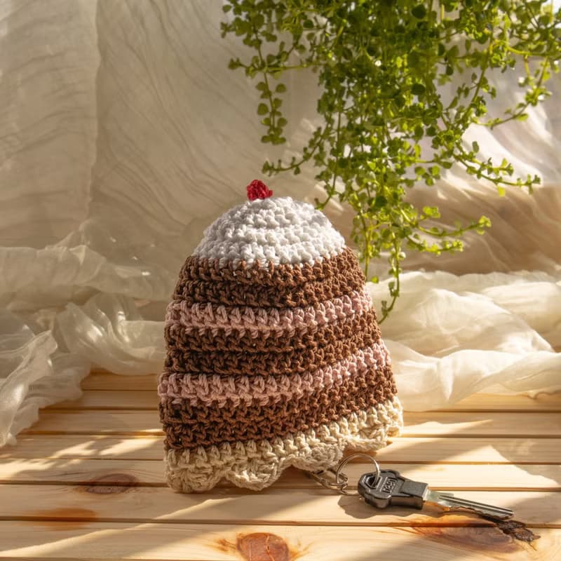 蛋糕鑰匙包-巧克力