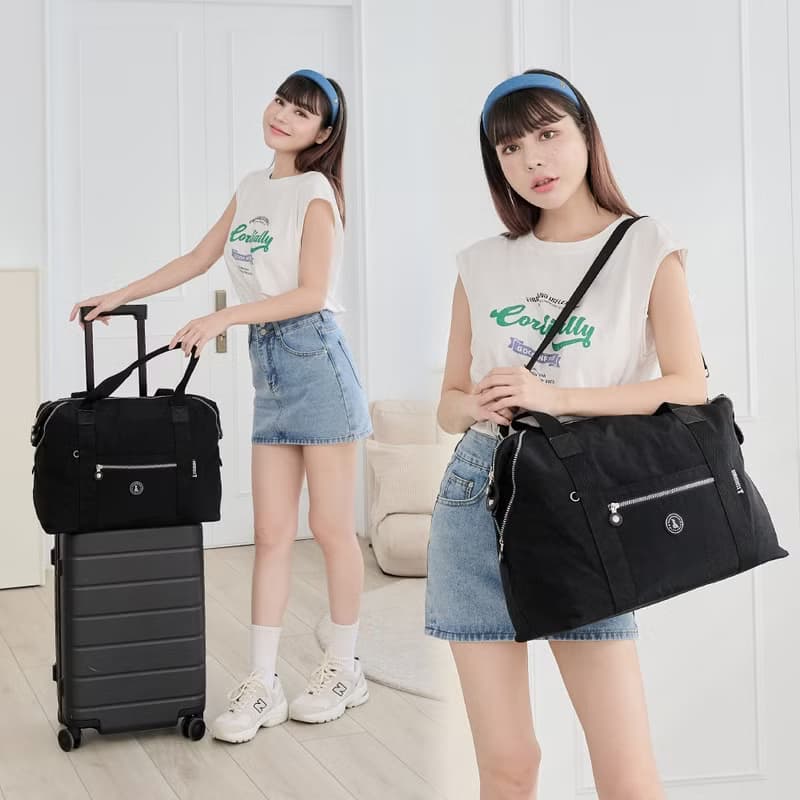 【熱銷素色】威尼斯假期 - 輕旅大容量附插袋旅行包 - 共兩色