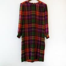 90s Givenchy 格仔圖案連身裙
