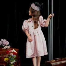 a classic satin dress