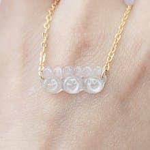 親翠 天然翡翠 高冰玻兔兔們精品鎖骨鏈 | 生肖兔