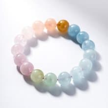 糖果色摩根石入門級手鍊 | 天然水晶手鍊禮物