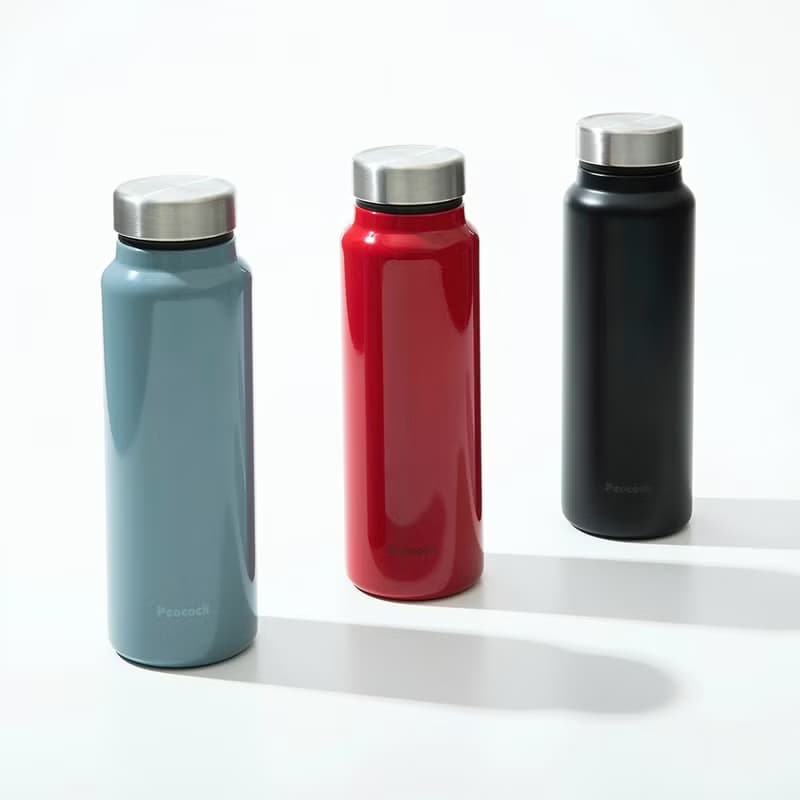 【孔雀Peacock】800ML 不鏽鋼保溫杯 商務休閒 輕量化設計-消光黑
