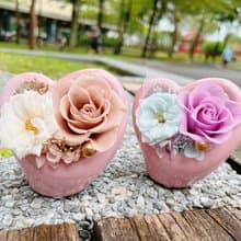 愛心/心型/永生花/乾燥花/擴香/桌花/盆花