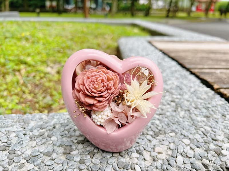 愛心/心型/永生花/乾燥花/擴香/桌花/盆花