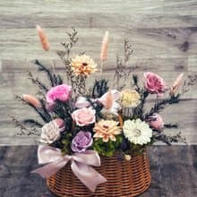 永生花提籃 乾燥花花籃/開幕賀禮/喬遷新居/升遷祝賀/母親節